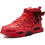 Sneakers basse larghezza E casual rosse numero 47 con stringhe per Uomo 