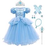 Costumi blu 7 anni da principessa per bambina Biancaneve e i sette nani di Amazon.it 