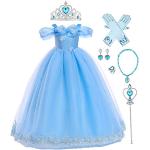 Costumi blu 8 anni in tulle da principessa per bambina Cenerentola di Amazon.it 