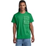 Magliette & T-shirt scontate da lavoro verdi S di cotone con frange Bio sostenibili mezza manica con manica corta per Uomo G-Star 