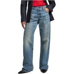 Jeans scontati loose fit blu L in twill sostenibili a vita bassa per Donna G-Star 