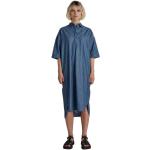 G-star Long Shirt Short Sleeve Dress Blu XL Donna