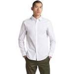 Camicie scontate bianche S di cotone sostenibili traspiranti su misura per Uomo G-Star 