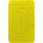 Set tappeti gialli in tessuto 4 pezzi da bagno Gabel 
