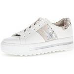 Sneakers basse larghezza E casual bianche numero 44 con stringhe con tacco da 3 cm a 5 cm per Donna Gabor Donna 