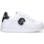 Sneakers larghezza E scontate eleganti nere numero 40 di tessuto sintetico con tacco da 5 cm a 7 cm platform per Donna 