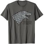 Magliette & T-shirt grigie S per l'inverno serie tv per Uomo Il trono di spade 