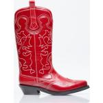 Stivali texani rossi numero 36 di pelle per Donna Ganni 