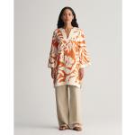 Gant Rel Palm Print Caftan Long Sleeve Blouse Arancione 34 Donna