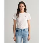 Magliette & T-shirt scontate bianche XS di cotone mezza manica con scollo rotondo per Donna Gant Shield 