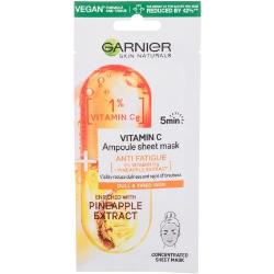 Garnier Skin Naturals Vitamin C Ampoule Sheet Mask maschera in tela per lenire e illuminare la pelle 1 pz per donna
