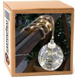 GARTENPIRAT palla trasparente Natale corda di canapa luci LED batterie Timer