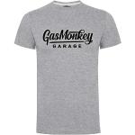 Gas Monkey Garage T-Shirt Large Script Logo Grey-L