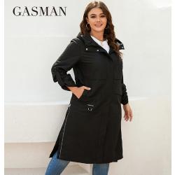 GASMAN trench da donna primavera 2022 lungo design della moda cappotto da donna giacca divisa giacca a vento divisa da donna di marca di alta qualità 8289