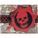 Ephyra Rising Gears of War Crimson Omen Skull Cog Portafoglio/Portamonete Bi-Fold ID & Porta Carte, Grigio