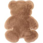 Tappeti shaggy kaki di pelliccia a tema orso 