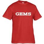 GEMS JA04-0012 Shirt Promo T-Shirt Rosso XXXS
