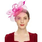 Cappelli rosa per festa con veletta per Donna Generic 