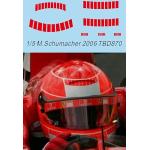 Generico 1/5 Decals Barcode Casco for Michael Schumacher 2006 Helmet Decal TBD870