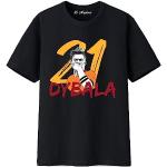 Generico Maglietta DYBALAMASK t-Shirt di Paulo Dybala Unisex Uomo Donna Bambino Bianca o Nera (7-8 Anni, Nero)