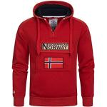 Felpe rosse M con cappuccio per Uomo Geographical Norway 