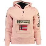 Felpe rosa chiaro 15/16 anni con cappuccio bambini Geographical Norway 