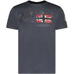 Magliette & T-shirt grigio scuro M con scollo a V a tema città con scollo a V per Uomo Geographical Norway 