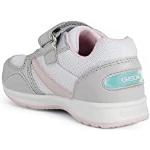 Sneakers larghezza E casual bianche numero 20 tinta unita chiusura velcro impermeabili per bambini Geox 