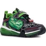 Sneakers larghezza E scontate verdi numero 32 in tessuto traspiranti per bambini Geox Marvel 