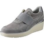 Sneakers larghezza D casual grigio chiaro numero 39 con stringhe con cerniera per Donna Geox 