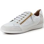 Sneakers larghezza D scontate casual bianco sporco numero 36 di gomma con cerniera con cerniera per Donna Geox Myria 