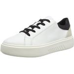 Geox D Nhenbus A, Sneakers Donna, Bianco/Nero (White/Black), 35 EU