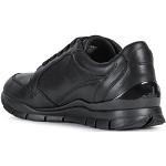 Sneakers stringate larghezza D casual nere numero 38 con stringhe per Donna Geox Sukie 