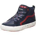 Geox J Alonisso Boy D, Sneakers Bambini e ragazzi, Blu/Rosso (Navy/Red), 27 EU