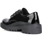 Sneakers stringate larghezza E scontate casual nere numero 31 di pelle con stringhe per bambini Geox 