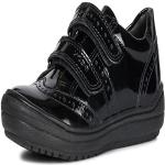 Sneakers larghezza E scontate casual nere numero 24 con cerniera con cerniera per bambini Geox 