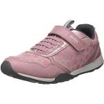 Sneakers stringate larghezza E scontate casual rosa numero 24 con stringhe per bambini Geox 