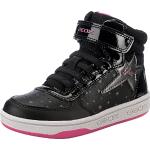 Sneakers larghezza E casual nere numero 34 con stringhe con cerniera per bambini Geox Maltin 