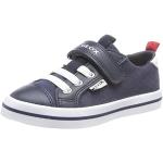 Sneakers larghezza E scontate casual blu navy numero 34 di cotone per bambini Geox Junior 