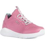Sneakers larghezza E scontate casual rosa numero 27 in tessuto per bambini Geox 