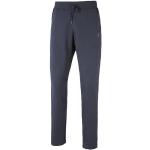Pantaloni blu XXL taglie comode in misto cotone con elastico per Uomo 