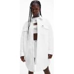 Camicie oversize bianche XL taglie comode in poliestere per Donna Calvin Klein 