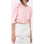 Giacca cropped rosa donna fracomina in ecopelle 1001 m
