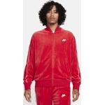 Giacche sportive casual rosse XL in velluto per Uomo Nike 