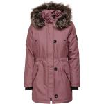 Giacche invernali rosa XL in poliestere manica lunga per Donna Only 