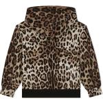Felpe marroni leopardate manica lunga con zip per Donna Dolce&Gabbana Dolce 