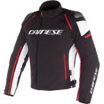 Giacca moto Dainese RACING 3 D-DRY Nero Bianco Rosso Fluo 50