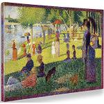 Giallobus - Quadro - Georges Seurat - Un pomeriggio alla Grande Jatte - Tela Canvas - 140x100 - Pronto da Appendere - Quadri Moderni per la casa