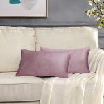 Cuscini rosa 50x30 cm in velluto 2 pezzi per divani 