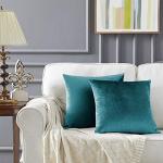 Cuscini blu 45x45 cm in velluto per divani morbidi 